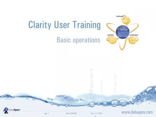 Clarity  User Training