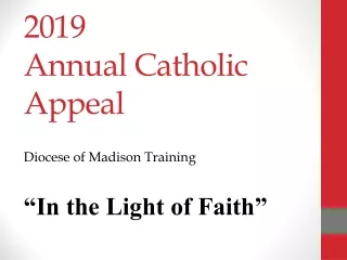 2019 Annual Catholic Appeal