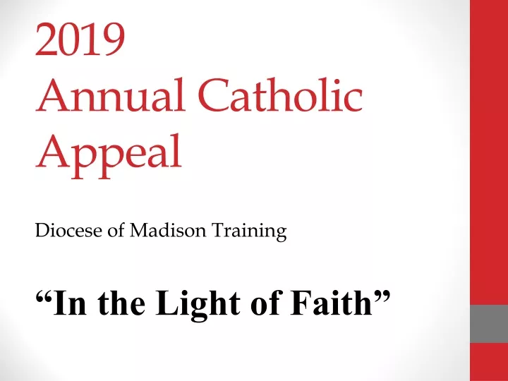2019 annual catholic appeal