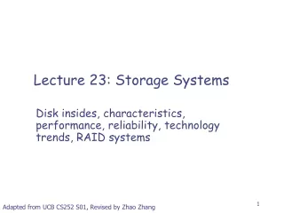 Lecture 23: Storage Systems