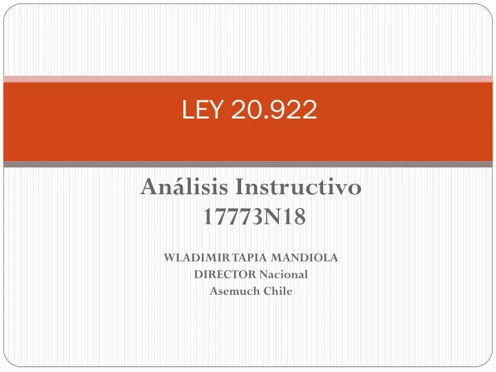 ley 20 922