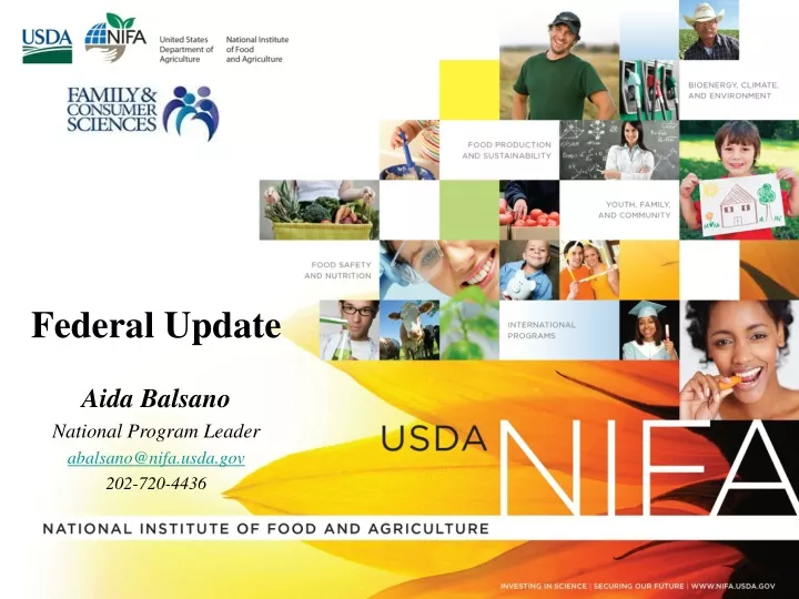 federal update aida balsano national program