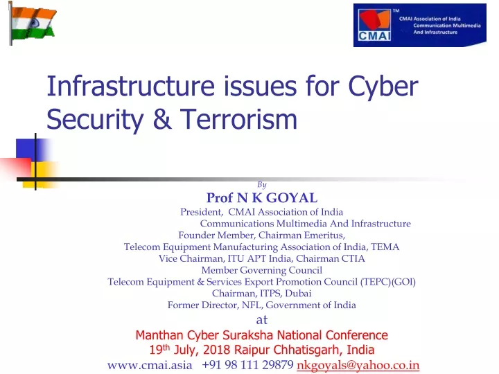 infrastructure issues for cyber security terrorism