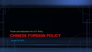Chinese foreign policy