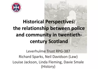 Leverhulme  Trust RPG-387 Richard Sparks, Neil Davidson (Law)
