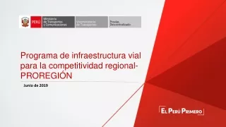 Programa de infraestructura vial para la competitividad regional-PROREGIÓN