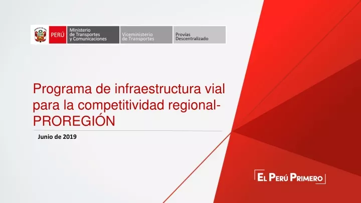 programa de infraestructura vial para