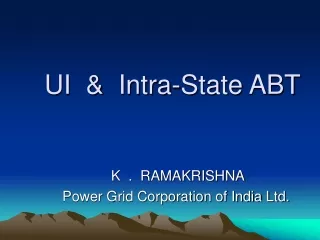 UI  &amp;  Intra-State ABT