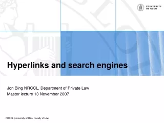 Hyperlinks and search engines