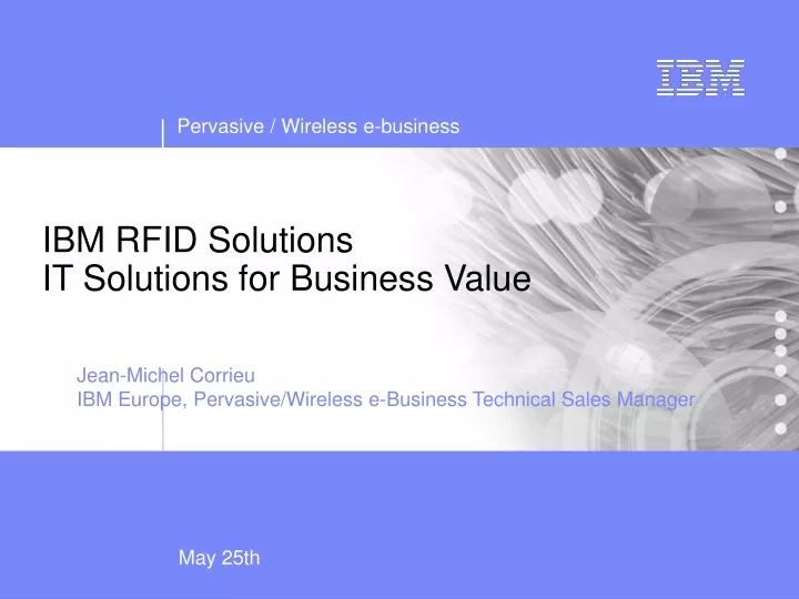 ibm rfid solutions it solutions for business value