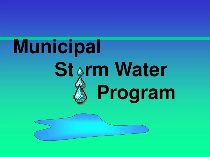 municipal st rm water program