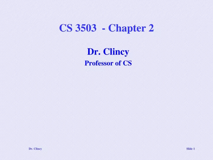 cs 3503 chapter 2