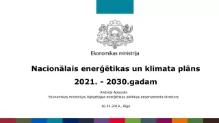 Nacionālais enerģētikas un klimata plāns 2021. - 2030.gadam