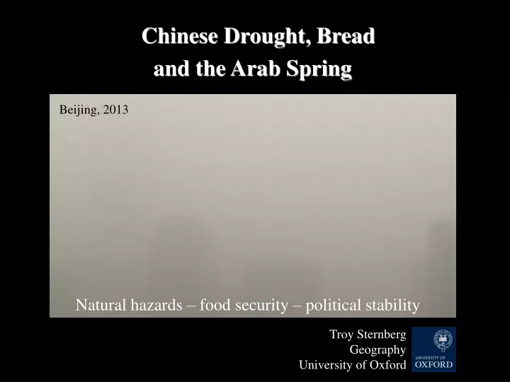 chinese drought bread and the arab spring