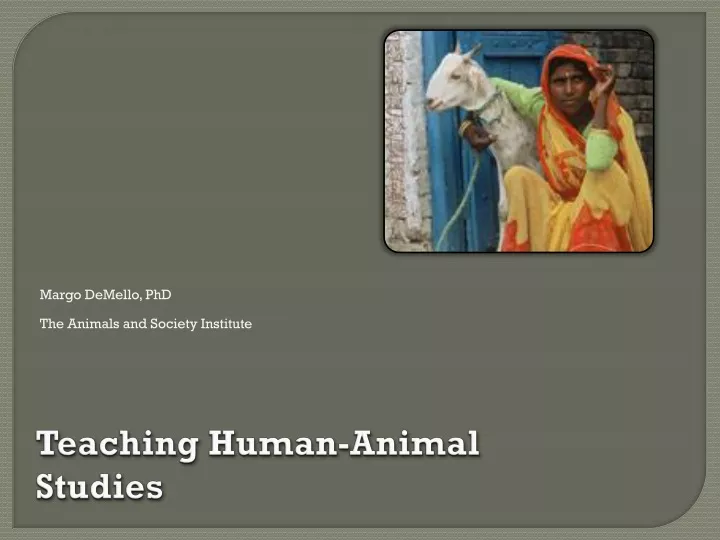teaching human animal studies