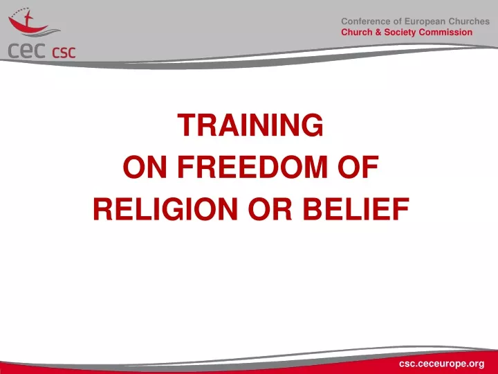 training on freedom of religion or belief