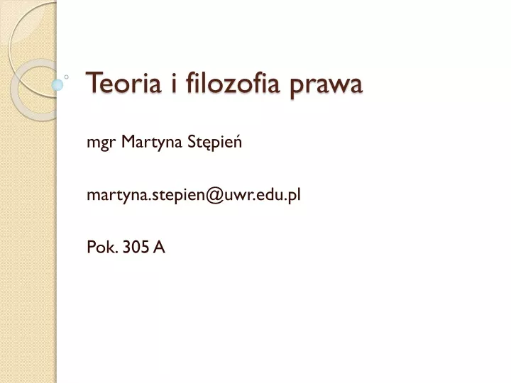 teoria i filozofia prawa