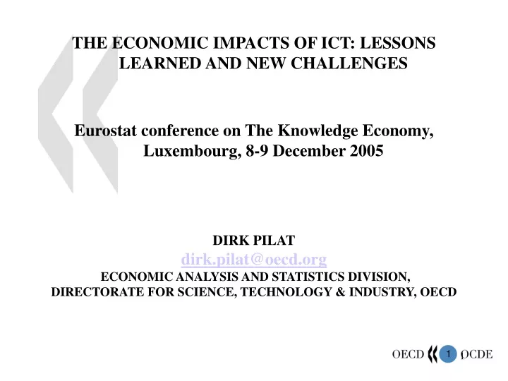 the economic impacts of ict lessons learned