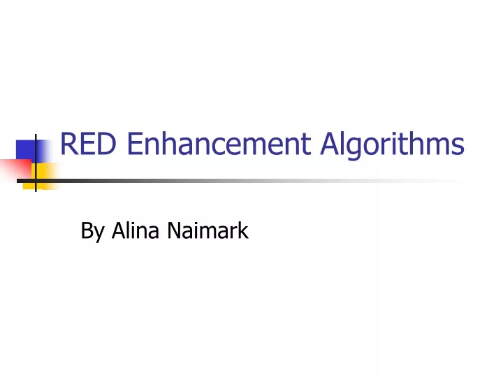 red enhancement algorithms
