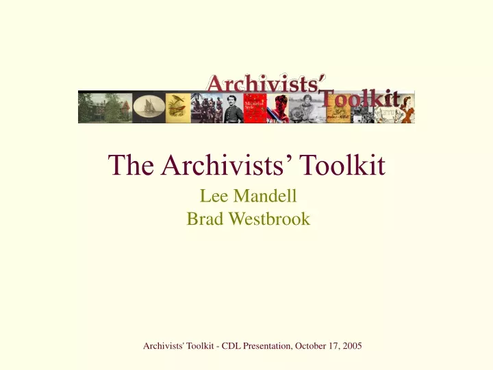 the archivists toolkit