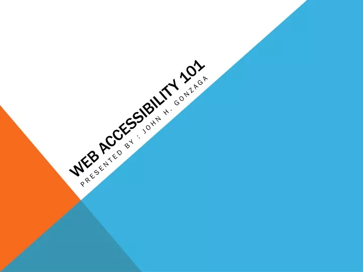 web accessibility 101