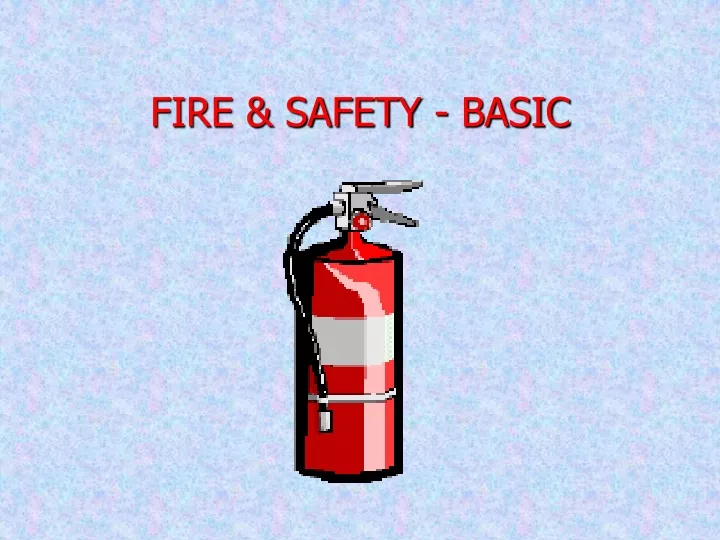 fire safety basic