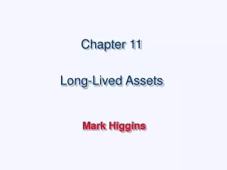 Chapter 11 Long-Lived Assets