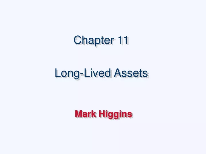 chapter 11 long lived assets