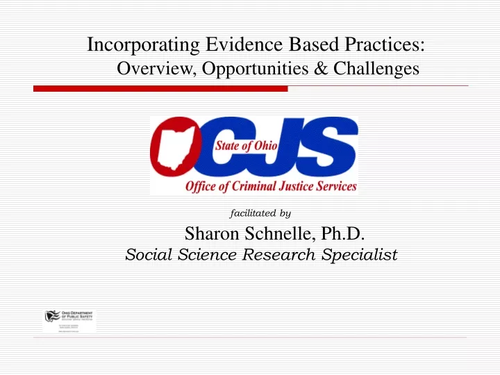 incorporating evidence based practices overview