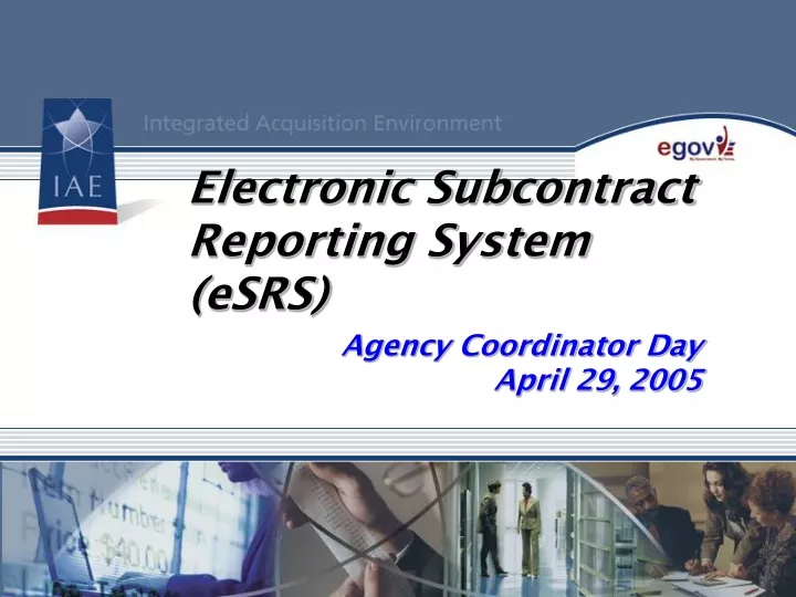 electronic subcontract reporting system esrs