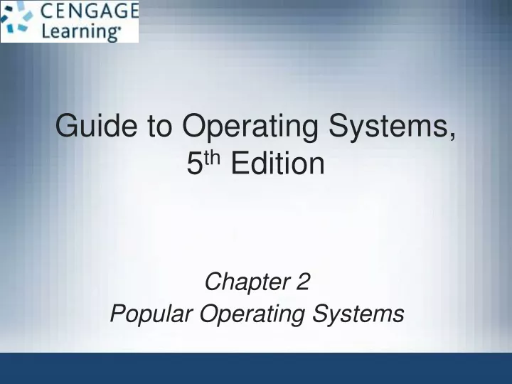 guide to operating systems 5 th edition