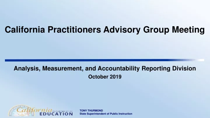 california practitioners advisory group meeting