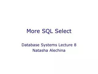 More SQL Select