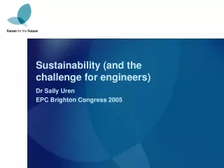 Sustainability (and the challenge for engineers)