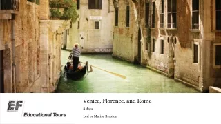 Venice, Florence, and Rome 8 days Led by Marisa Braxton