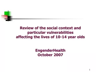 Vulnerability of Adolescents …