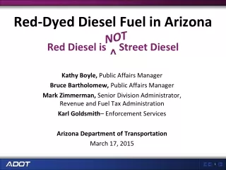 Red-Dyed Diesel Fuel in Arizona