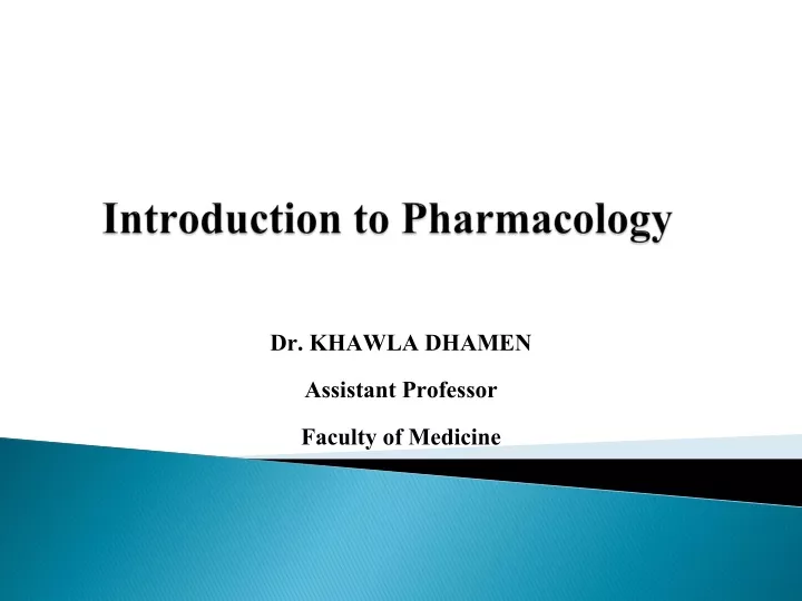 introduction to pharmacology