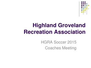 Highland Groveland Recreation Association
