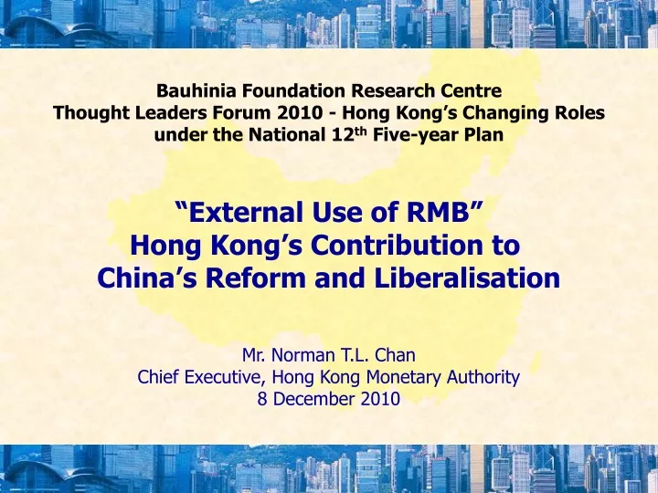 bauhinia foundation research centre thought