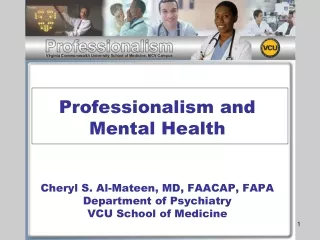 Overview Professionalism – what is it? Professionalism at MCV Vignettes