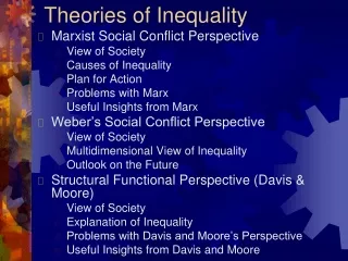 Theories of Inequality