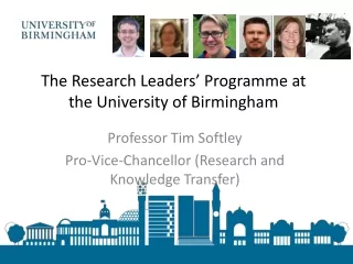 The Research Leaders’ Programme at the University of Birmingham