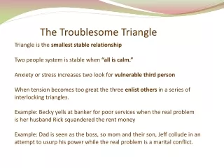 The Troublesome Triangle