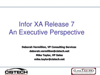 Infor XA Release 7 An Executive Perspective