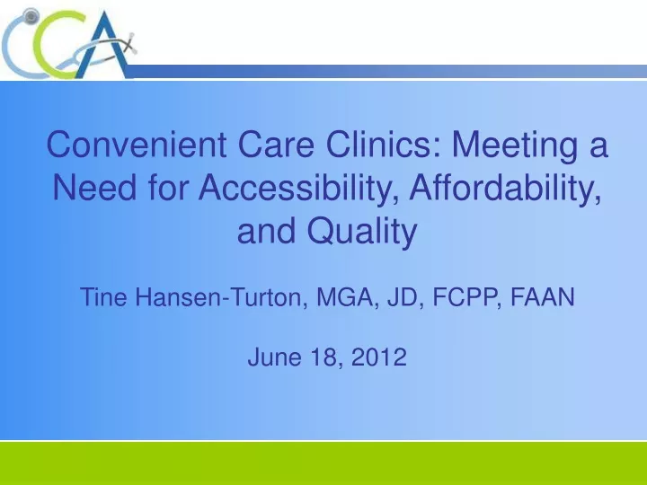 convenient care clinics meeting a need