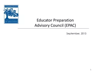 Educator Preparation  Advisory Council (EPAC)