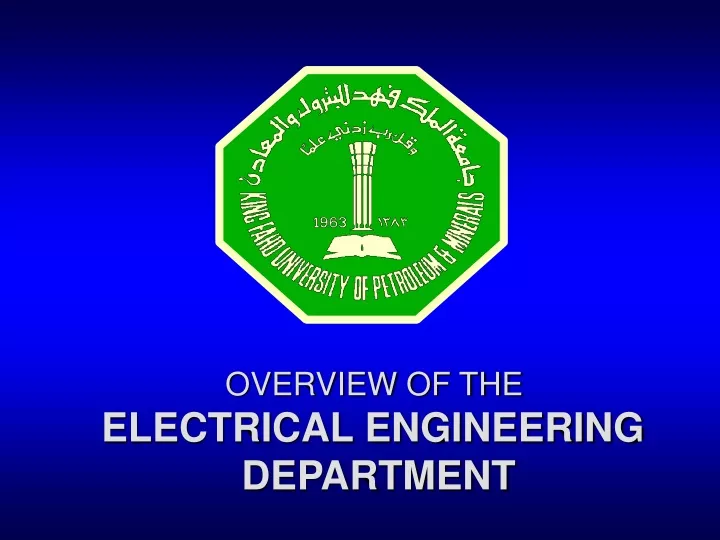 overview of the electrical engineering department