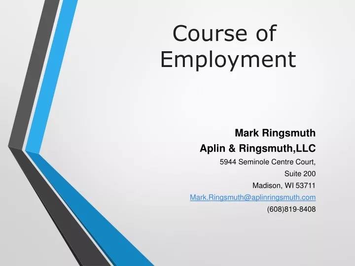 course of employment