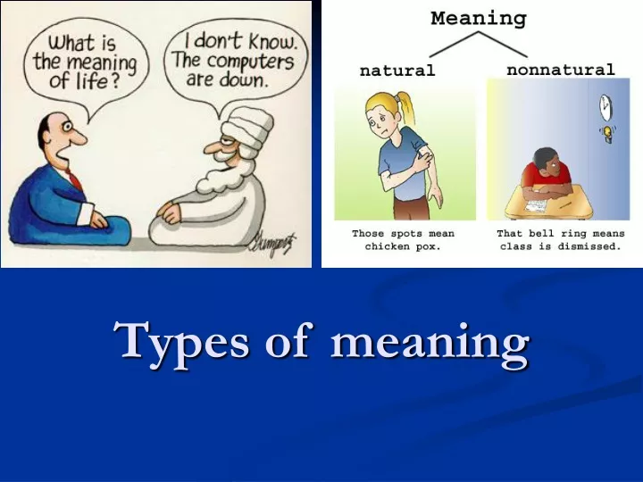 types of meaning